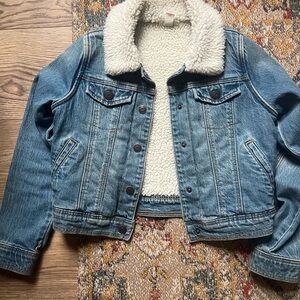 Girls Demin Jacket with Sherpa Lining size 7/8